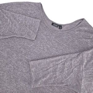 A.N.A Asymmetrical Hem Knit Top Womens 3X Gray Tunic Oversized Casual Loungewear